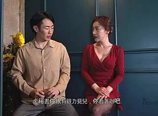 korean secretary spreads legs wide in stockings for uninhibited bedroom missionary fuck