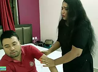 Husband sends boss to fuck hot desi wife office sharing