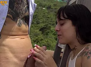 hey neighbor, fucking you on the terrace while hubby’s gone! medellín views 🔥🏠