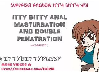 cute teen fingers ass then takes double dildo penetration solo