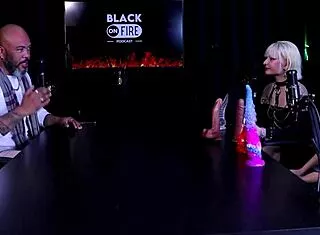 Submissive Nath Wolowski Shows Off Sex Toys, Favorite Cock for Ass and Chest Tattoo Through Sheer Red!