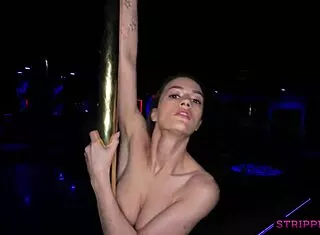 cheerleader slut in heels strips teases rides big cock missionary doggystyle creampie facial