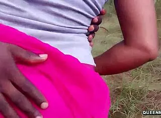 Horny stepsis rides cock missionary outdoors creampie.