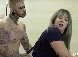 Hey check my busty Brazilian milf sis-in-law getting fucked hard in laundry while hubby showers