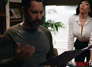 Who's that little puck fucking the huge tits milf principal?