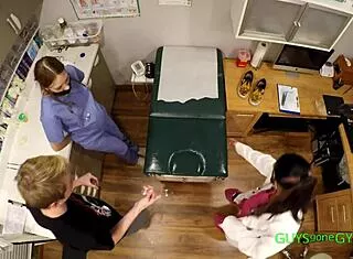 Nurse Maverick Williams Gains Clinical Experience Bent Over In Hospital