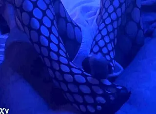 sexy nylons wrapped tight for footjob tease