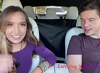 Sexy Petite Brunette Teen Fucks Hard Then Takes Road Facial