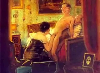 vintage hairy erotic art from retro antique collection