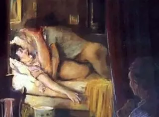 vintage hairy erotic art from retro antique collection