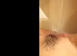 Serbian Horny Shower Pussy Clit Bathing Tease