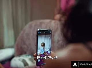 horny petite spanish teens finger lick squirt in wet lesbian threesome scissoring