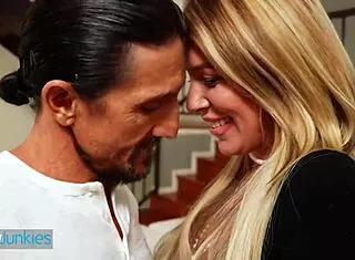 Realityjunkies babe with hip tattoo shakes big ass. Rides huge cock on couch hard