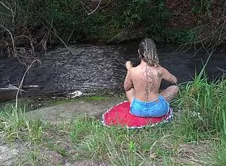 Stranger Rips Clothes Fingers Licks Fucks Missionary Doggystyle at Waterfall Publicly