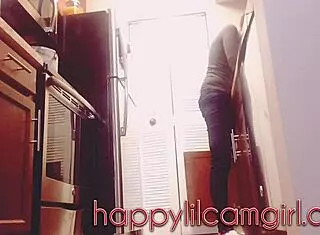 giantess ignores you completely while cleaning kitchen in domination webcam!