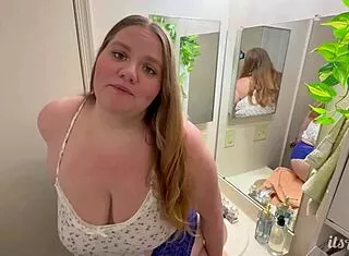 bbw slut moans dirty caught cheating bent over with 1st bbc dildo toy