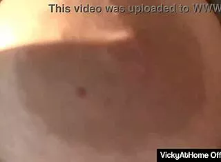 Watch Vicky Vette strip thong for Rok's monster cock deepthroat