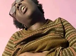 Curious ebony solo girl reveals her horny side