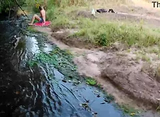 Stranger Rips Clothes Fingers Licks Fucks Missionary Doggystyle at Waterfall Publicly