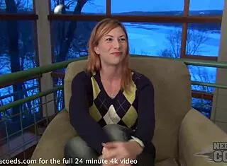 oh man, real professor strips naked on casting sofa