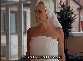 horny milf neighbour fucks robber deep and sucks cock!