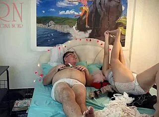 Curvy college maid in stockings teases juicy cunt till cum explosion