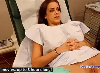 dr tampa gives katie cumming intense university physical exam