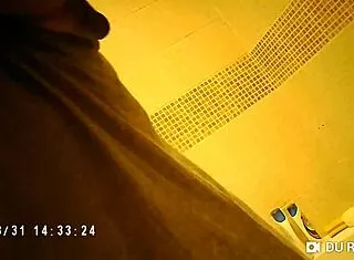 spy cam catches shower with full nude tits view