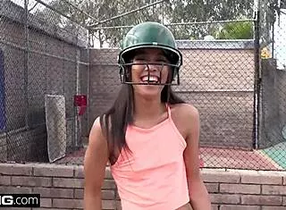 petite asian aria skye's tight pussy stretched public pov