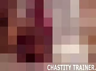 chastity cage teaches total self-control in femdom bondage!