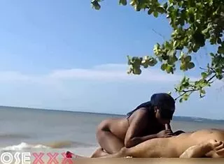 craving public beach fuck and cock sucking outdoors shaved pussy