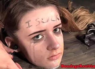 garage bound babe endures humiliating ring gag punishment