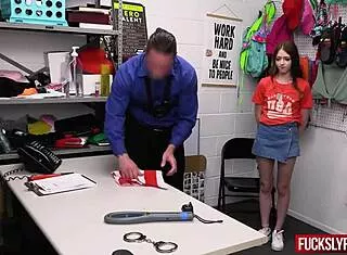 i got caught shoplifting by this shy beautiful american petite flag girl