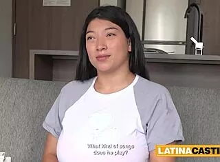 Busty Latina MILF Deepthroats in Sloppy Raw Casting POV Titty Fuck Missionary