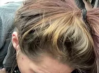 street hooker deepthroats customer cock swallowing all cum in car