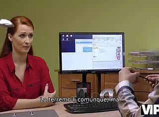 Agent Fucks Big-Titted Redhead Isabella Desperately Needing Cash Vip4k