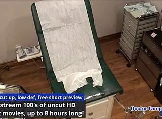 dr tampa gives katie cumming intense university physical exam