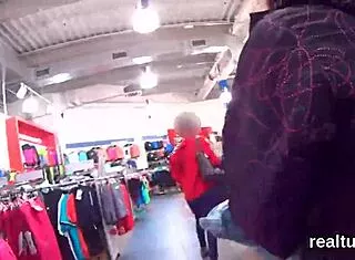 STELLAR CZECH TEEN TEASED AND SHAGGED IN HYPERMARKET POV