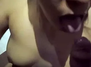 POV Homemade Latina Milf Handjob Sucks Cock Till Cum