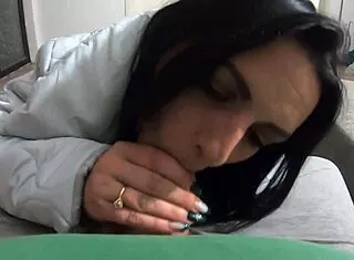 MilfyCalla pantyhose cheating wife toys cock with cumshots on downjacket