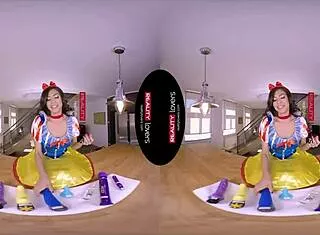 snow wild turns into a total horny milf cunt riding her dildo pov