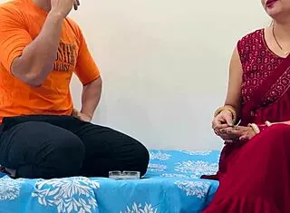 cute indian saree bhabhi smokes then rides devar rough cowgirl hindi