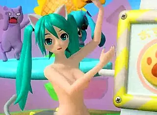 hatsune miku nekomimi nude mod big tits ass goddess