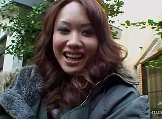 wanna see this pretty asian with hairy pussy bent over for stranger's doggystyle pounding?