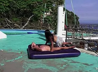 WATCH THIS LATINA MILF BITCH TAKE PUBLIC ANAL FROM OLD GERMAN TOURIST RAW ON BEACH!