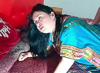 desi stepmom sneaks wild cheating fuck on clueless husband