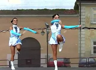 those two hot cheerleaders look amazing together