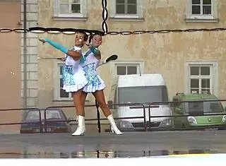 those two hot cheerleaders look amazing together