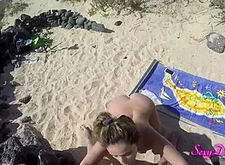 Sexydeas Tanned Beach Ass Shaking Doggystyle POV Ride