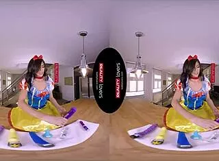 snow wild turns into a total horny milf cunt riding her dildo pov